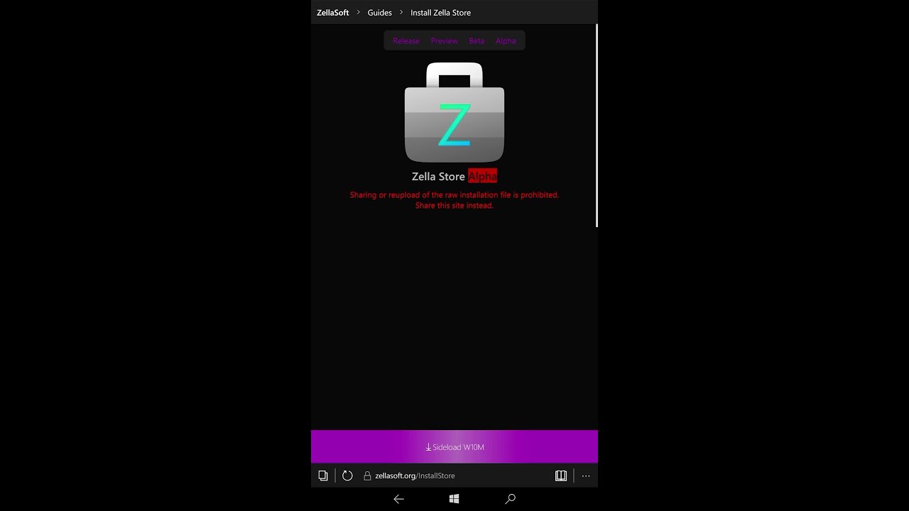 How to sideload Zella Store (without mods, vanilla)