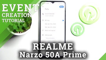 How to Add Event to Calendar in Realme Narzo 50A Prime - Personalize Calendar