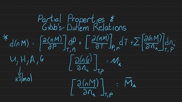 Partial Properties & Derivation of the Gibbs-Duhem Equation