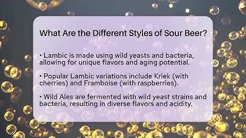 What Are the Different Styles of Sour Beer? | The Pint Guy