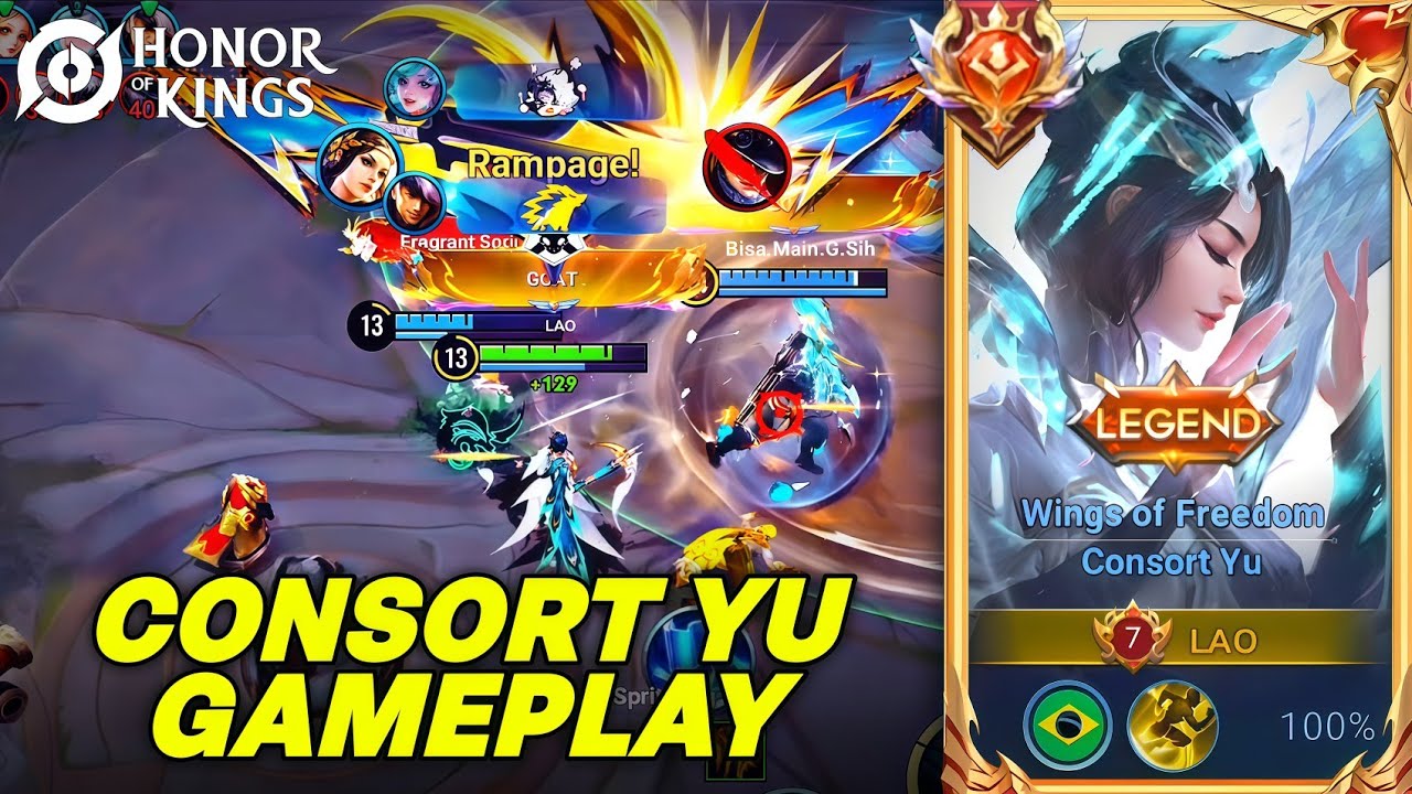 Игровой процесс на ферме Консорта Ю в Honor Of Kings: поздняя стадия развития.