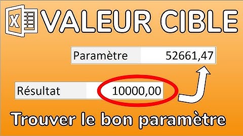 Excel - Valeur cible: trouver pile le bon résultat en optimisant un paramètre