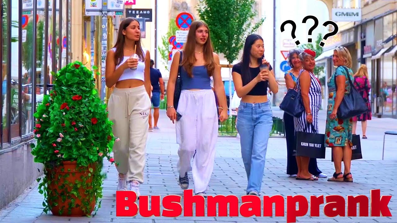 Scaring People on St. Pauli Hamburg!!.Bushman Prank New 2023.