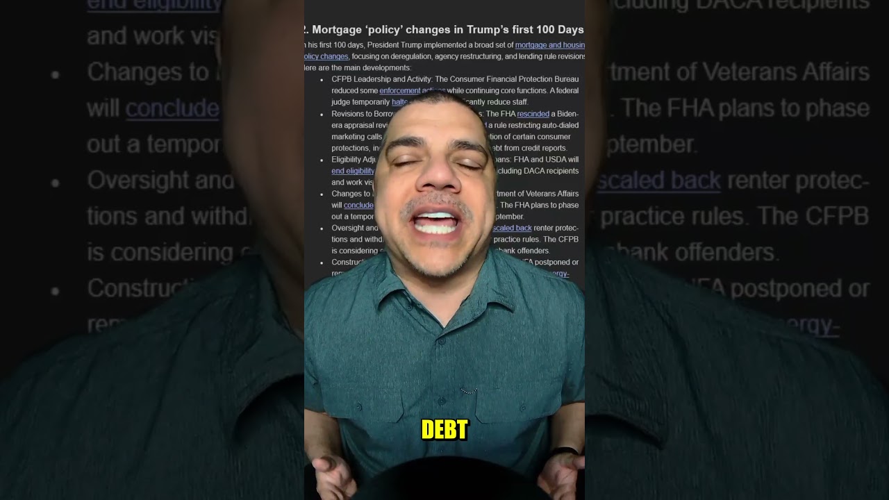 Mortgage Policy Changes in Trump's First 100 Days