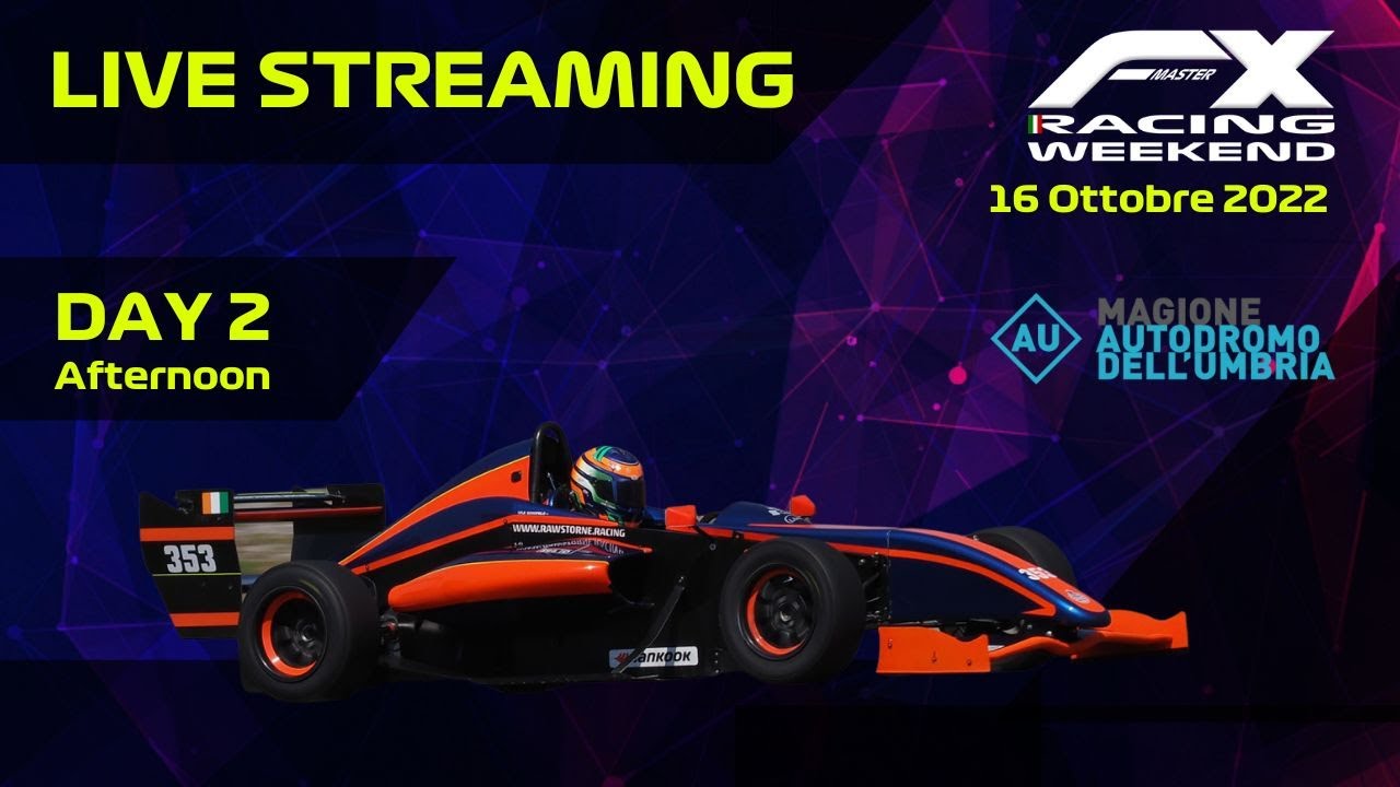 Formula X Racing Weekend Live Streaming Magione - 16 Ottobre 2022 (pomeriggio)