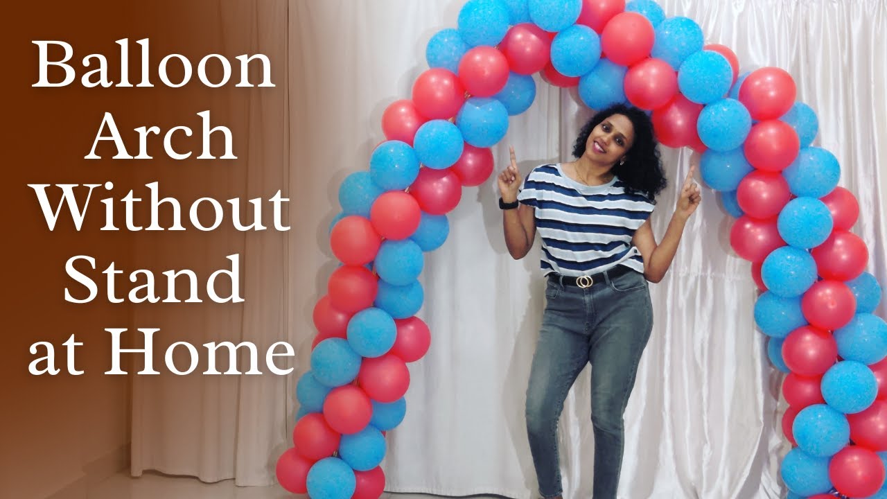 how to make balloon arch WITHOUT STAND 