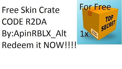 Roblox R2DA Free Skin Crate Code??+ Open Gift! ( Look Description)
