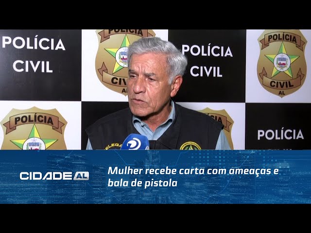 Mulher recebe carta com ameaças e bala de pistola; caso está sendo investigado