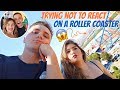 TRYING NOT TO REACT ON A ROLLER COASTER!!! **Hilarious**