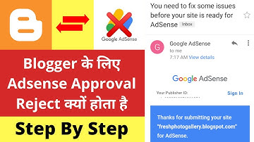 ❌ Blogger Website के लिए AdSense Approval Reject क्यों होता है 🤔 | पूरी जानकारी 📌