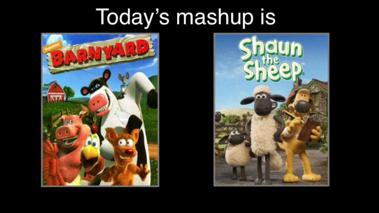 Back at the sheepfarm and Otis the cow (back at the barnyard/Shaun the