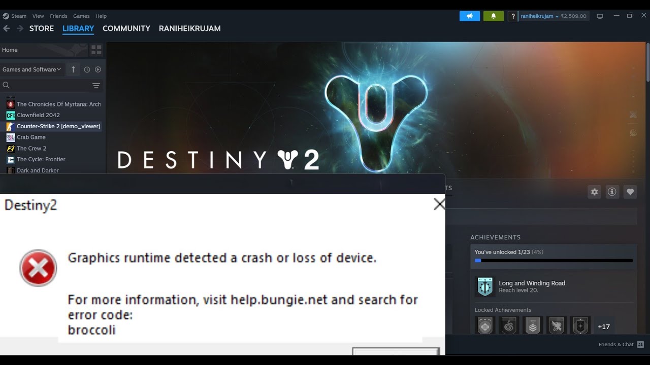 Fix Destiny 2 Error Code Broccoli Graphics Runtime Detected A Crash Or Loss Of Device On PC