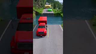 Tiny To Big Cars vs Extensive Water Pit #60 | #shorts #beamngdrive #youtubeshorts #automobile #funny