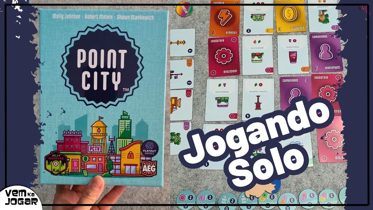 Point City (Jelly Monster) – Partida Solo Completa + Regras e Gameplay em Português