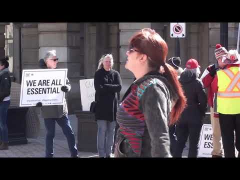 COVID Protest Cobourg March 20, 2021