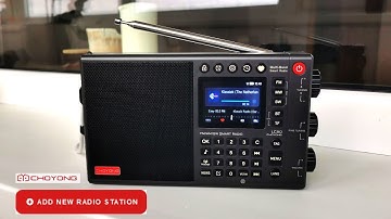 Choyong LC90 "add new radio station" list demonstration with some of my favorite European stations.