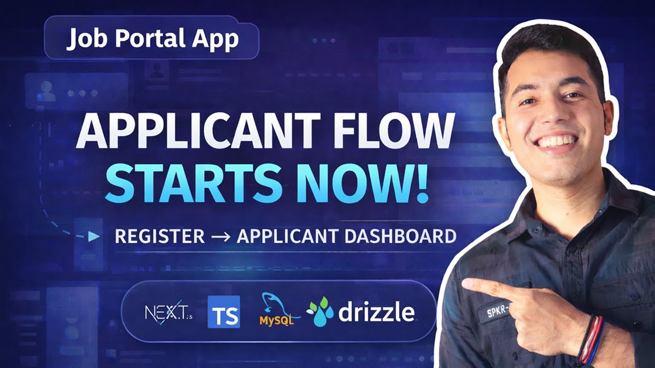 Applicant Dashboard in Next.js 🔥 Role Based Redirect + Protected Layout.tsx (Job Portal App)