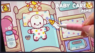 (eng) ASMR Baby Care 🍼| Taking care of baby 👶🏻| Tok Tok iPad | Baby Romm Drawing ASMR