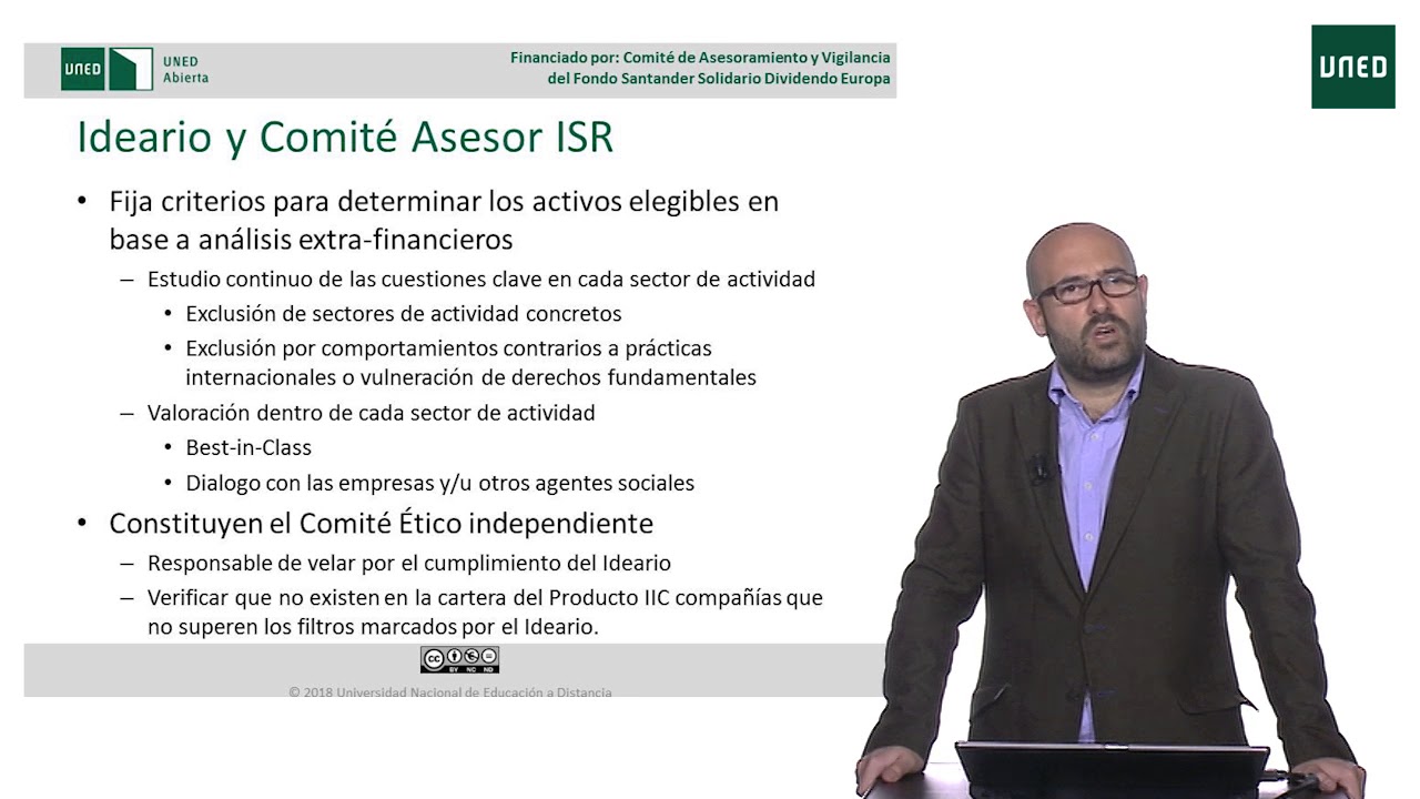 3.4 Fondos de empleo e inversión ISR. Comités éticos y herramientas