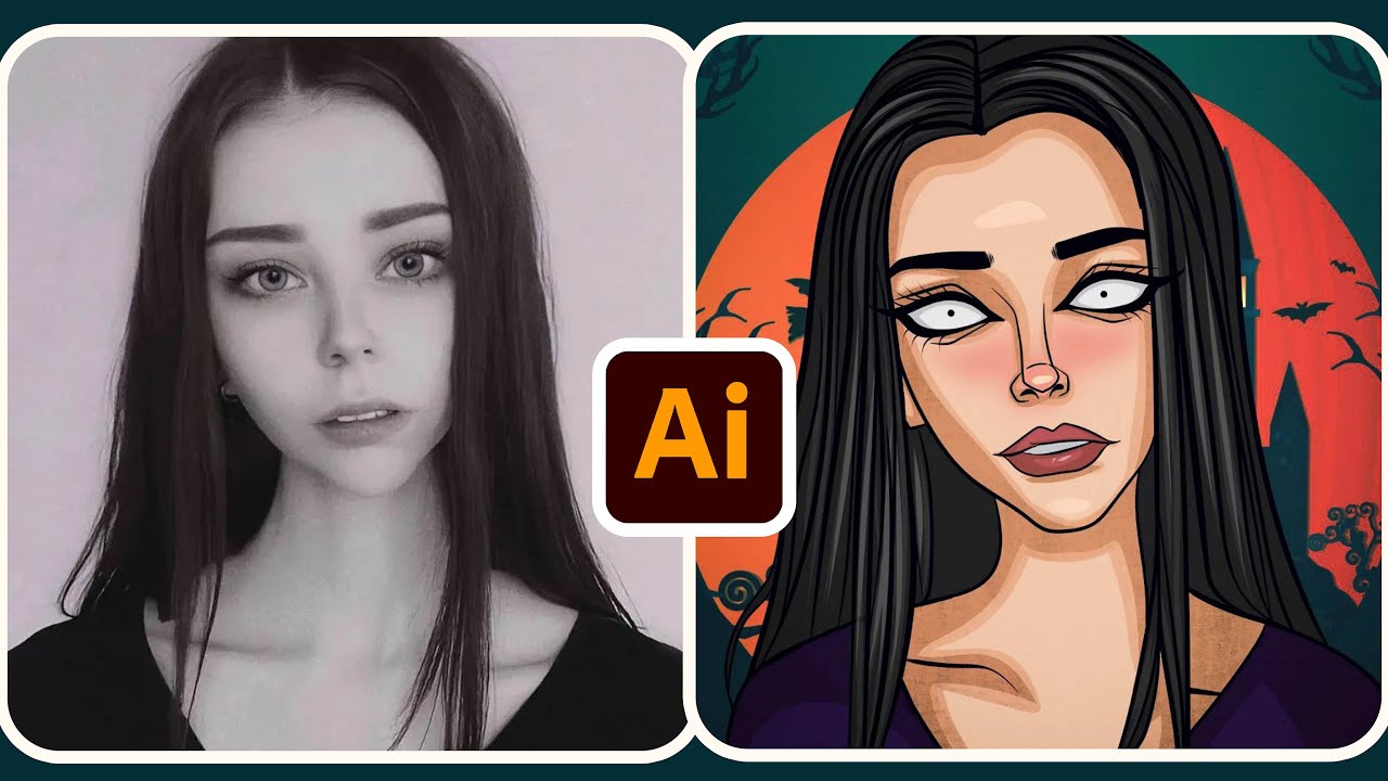 How Draw Vector Cartoon Face | vector art - YouTube