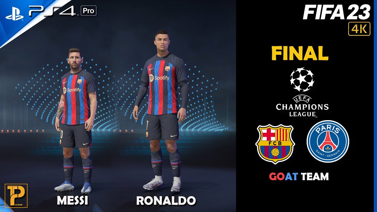 FIFA 23 - Messi & Ronaldo - Barcelona vs PSG | UCL Final Match | PS4 ...