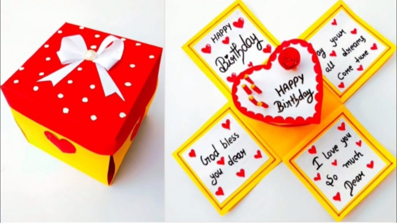 Easy Birthday Surprise Gift Box Making Ideas/   Birthday Greeting Card/Handmade Birthday gift Ideas 