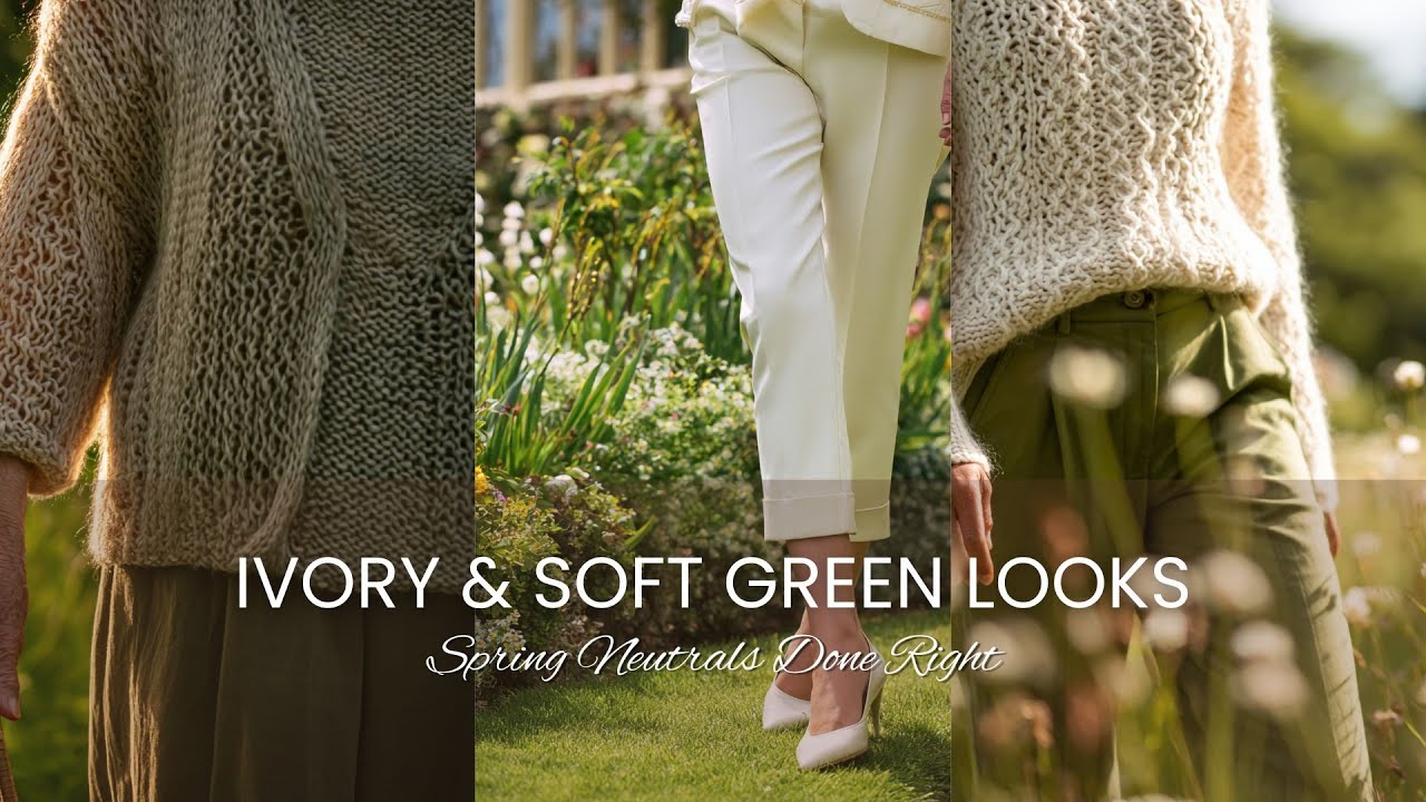 🍃 Spring Neutrals Done Right: Ivory & Soft Green Looks for Classy Women 60+