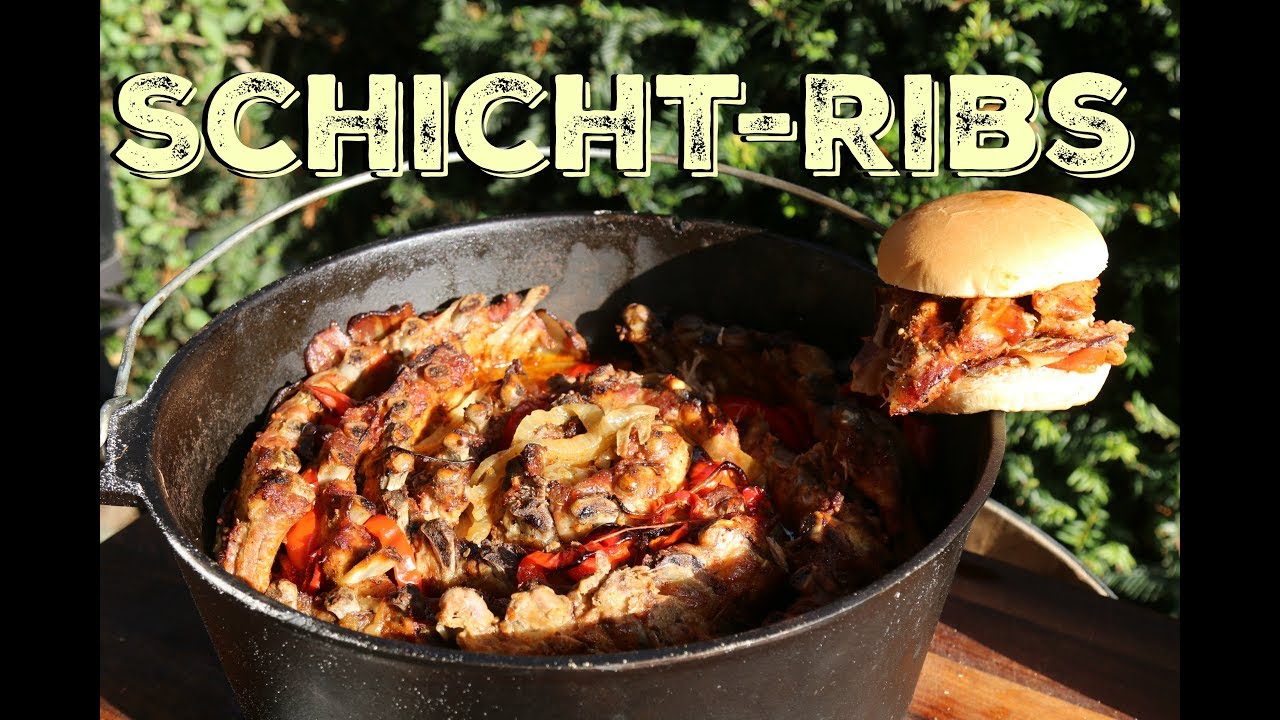rauchige Schicht-Ribs aus dem Dutch Oven