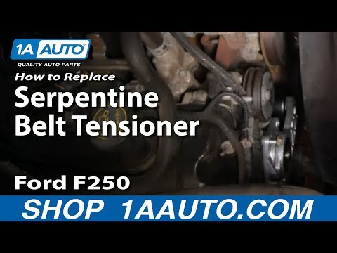 How to Replace Serpentine Belt Tensioner 99-04 Ford F250 Super Duty Truck