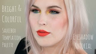Bright and Colorful Saucebox Temptation Eyeshadow Tutorial