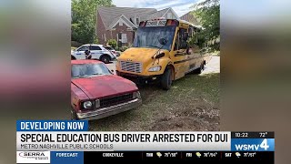 Nashville school bus driver arrested for DUI after crash on way to pick up students