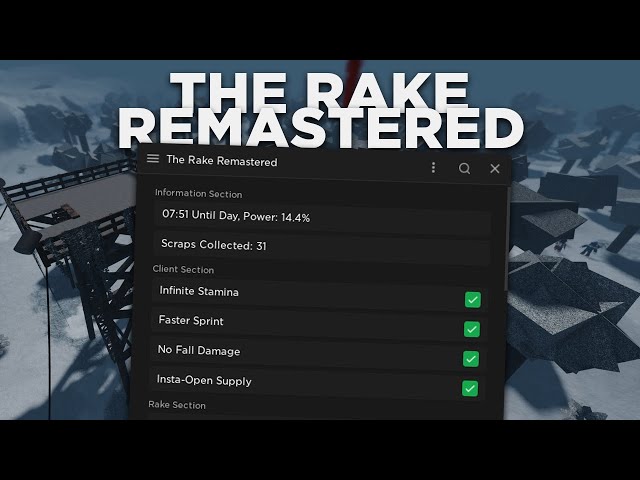 The Rake [Esp/Inf Stamina/Lighting mode] Scripts