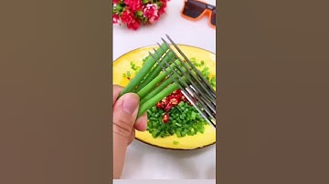 5 blade vegetable cutting  scissor 🔥 #shorts #cooking #lifehacks #5minutecrafts #kitchenorganization