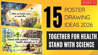 Together for Health Stand with Science  Poster | World Health Day 2026 Poster Drawing Ideas