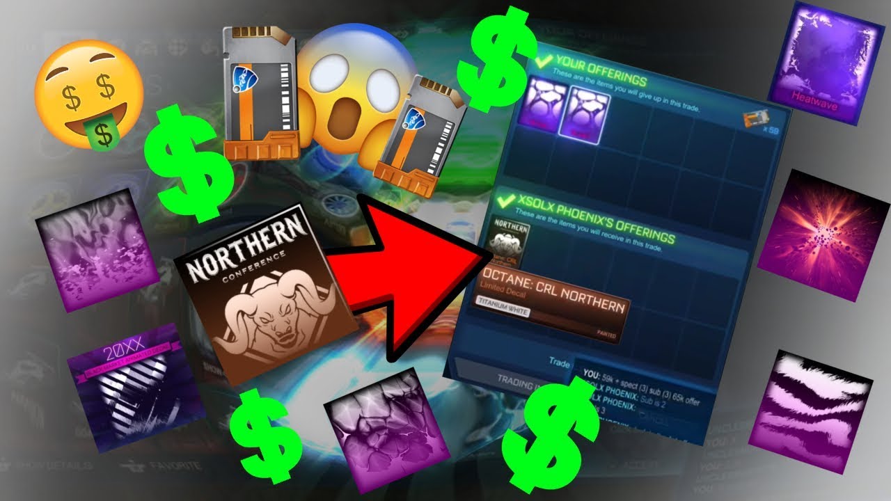 BUYING TITANIUM WHITE OCTANE CRL NORTHERN FOR GOOD PROFIT (Rocket League Rich Trading Montage EP 82)