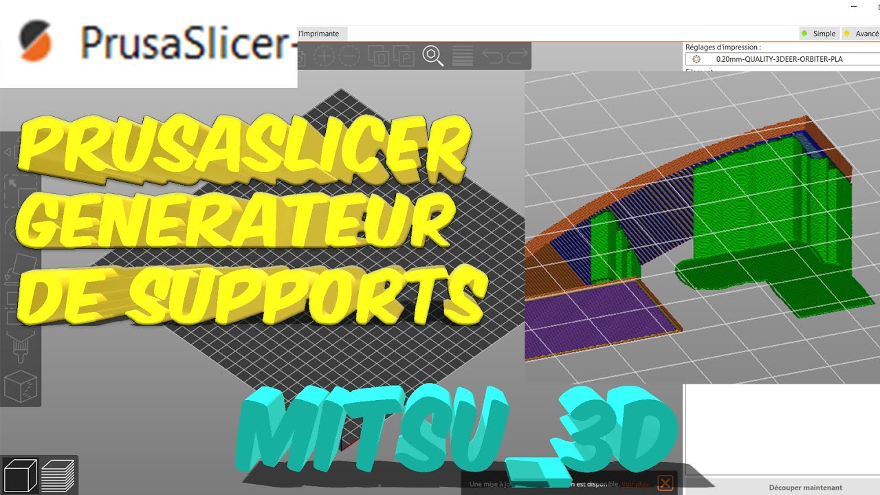 Prusaslicer tuto générateur de supports - YouTube