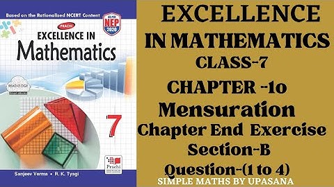 Excellence Math ||Prachi Book |Class 7 || Chapter -10|Chapter End Exercise|Section-B|Question-(1to4)