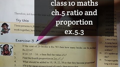 class 10 maths//ch.5 ratio & proportion//ex.5.3//complete solution// cg. board