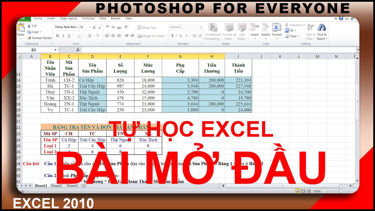 สร้างฟอร์มกรอกข้อมูล excel 2010 Update New Học excel cơ bản | Những khái niệm quan trọng bắt đầu tự học.