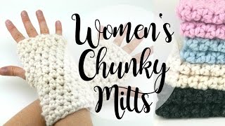 How To Crochet Women's Chunky Mitts, Episode 368