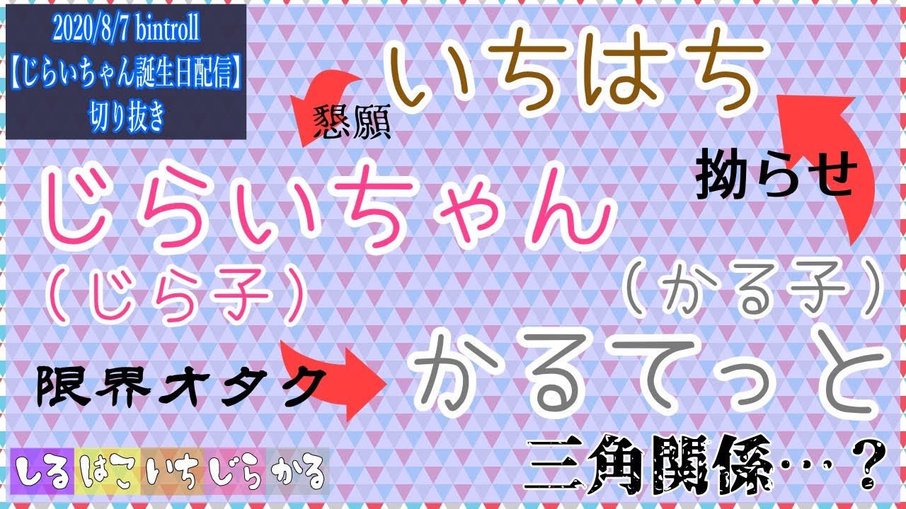 【BinTRoLL切り抜き】1857さん、じらいちゃん、Quartetさんは複雑な三角関係？【いちじらかる】