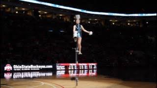 The Red Panda Acrobat Flips 5 Bowls on to Her Head (1080p)