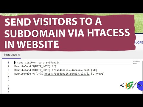 How to Send Visitors to a Subdomain using Htaccess in Website | WordPress | PHP