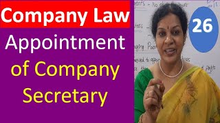 26. "Appointment of Company Secretary" - Company Law Subject