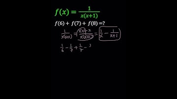 Evaluating A Function | f(x)=1/[x(x+1)]