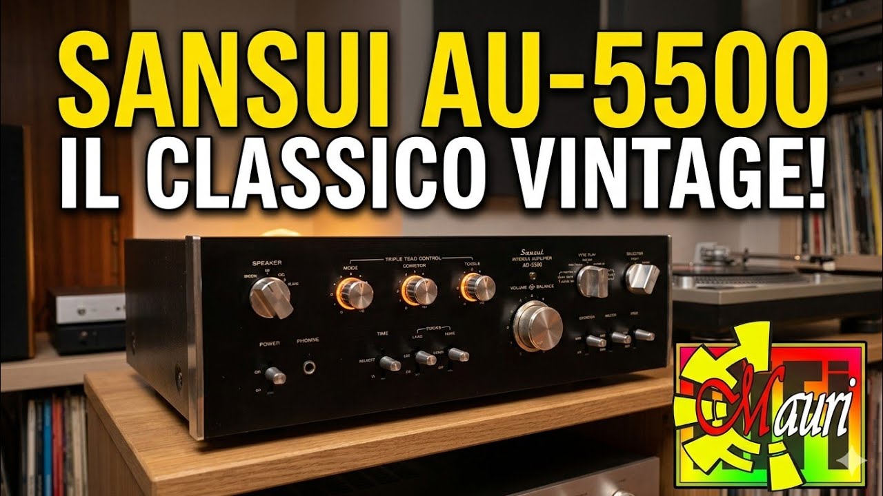 Sansui AU-5500 ステレオアンプ The beauty of Vintage! The Sansui AU 5500 - YouTube