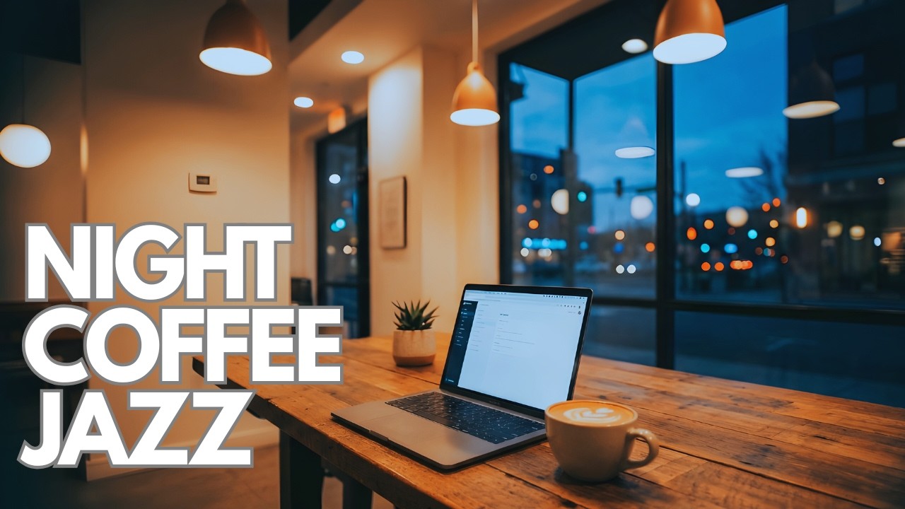Night Coffee Shop Smooth Jazz R&B | Background Music for Work & Productivity.