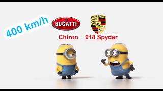 Bugatti Chrion vs Porsche 918 Spyder (400 km/h)