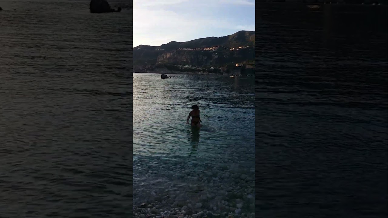 Evening swimming in the Ionian Sea 