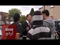 Asian men and bnp candidate bob bailey fist fight